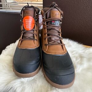 New Ozark Trail Men's Brown and Black Waterproof Insulated Lace-Up Boots. Sz.11.